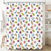 Dinosaur Shower Curtain Waterproof Cute T Rex Jungle Animals Bathroom Decor Set Vintage Farmhouse Coastal Pattern Fabric Backdro