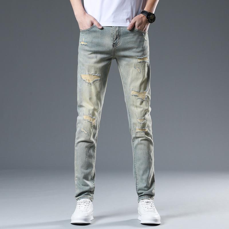 

New Summer Jeans Slim Nine-point Stretch Casual Long Pants for Men 28