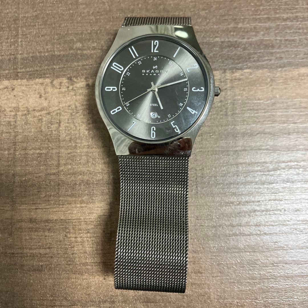 Used SKAGEN Watch Silver Scandinavian Design Quartz
