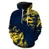 3D Colourful Letter Graffiti Print Hoodie Men's Sweatshirt Hooded Sweatshirt Fashion Pullover Hooded Sweatshirt