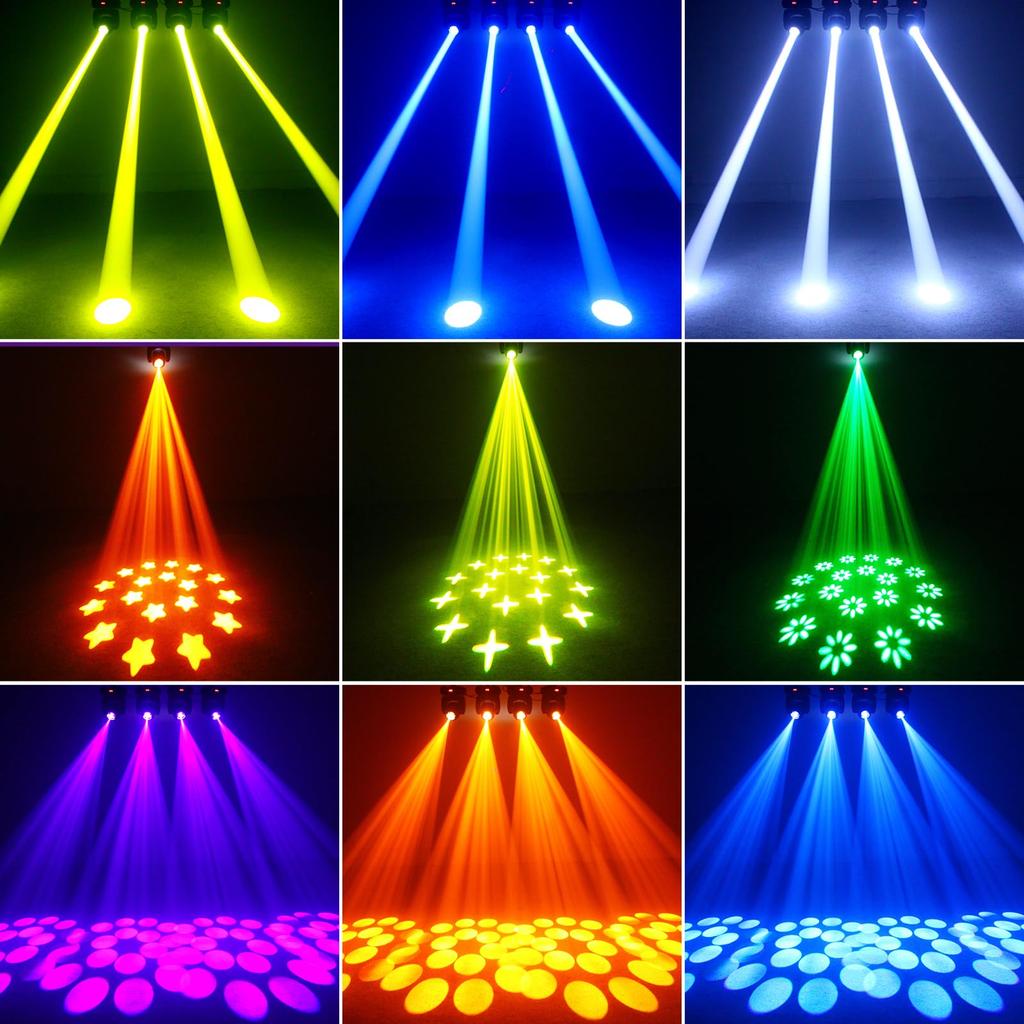 100W LED Moving Head Light Rotating DJ Light Prism Stage Light High Brightness Stage Lighting with DMX512 12CH Sound Activated Mode Color Spotlight