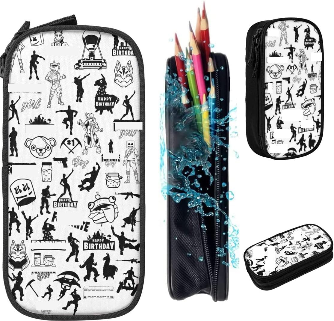 

полиэстеровый пенал для и идеально подходит для начальной школы или Легкий, многофункциональный, большой вместимости для канцелярских принадлежностей, карандашей, косметики. Унисекс, школьный,