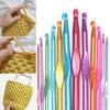 12pcs Metal Handle 2-8mm Crochet Hook Set Colorful Stainless Steel Knitting Needles Yarn Sweater Weave Sewing Needles Craft Tool
