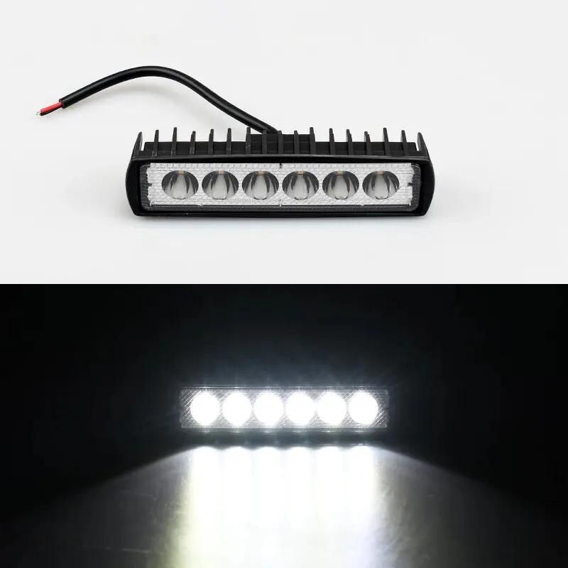 LED Work Light Strip Shape Light Bar 6000K Flood Off Road Head Car Light Auto Parts 12V Driving Fog Headlights DRL Driving Lamp