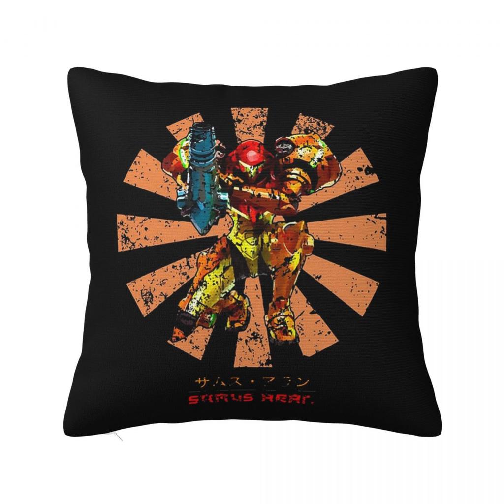 Metroid Samus Aran Square Pillowcase Cushion Cover Pillow Case Throw Pillow Cover for Home Sofa Living Room