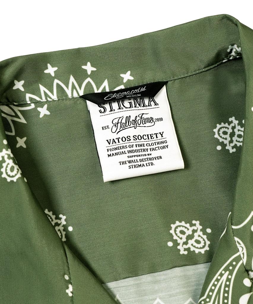 STIGMA 23 Paisley Short Sleeves Shirts Khaki