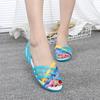 Women Sandals Hot Sale Summer New Candy Color Women Shoes Peep Toe Stappy Beach Sandals Rainbow Jelly Shoes Woman Flats