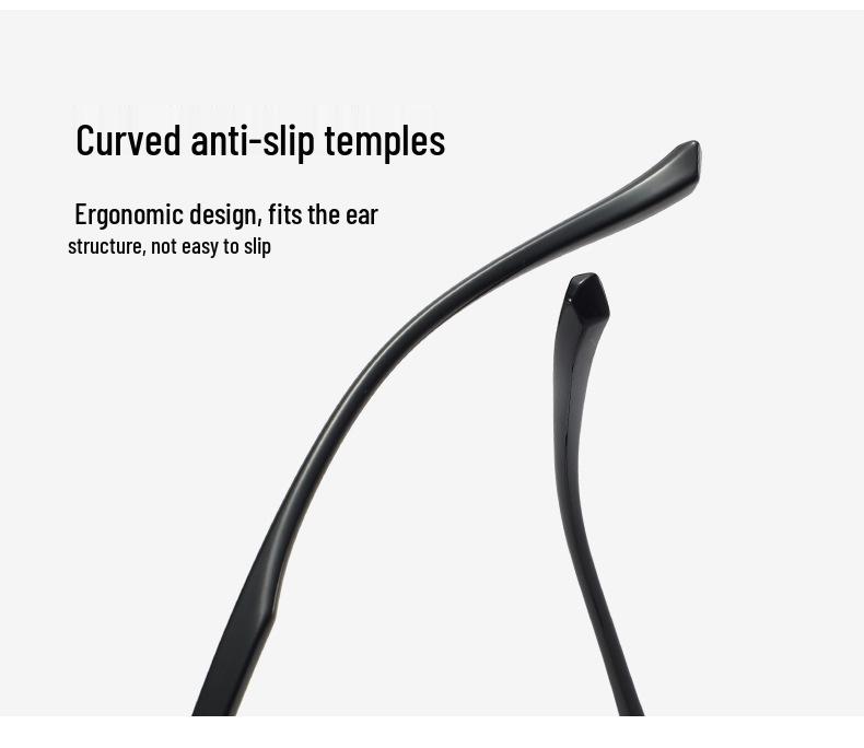 Unisex TR90 Anti-Blue Light Glasses Frame - Street Style, Double Bridge, Flat Lenses