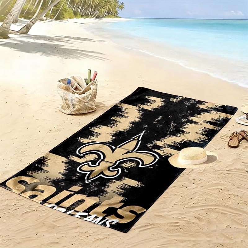 New Orleans Saints Print Beach Towel, Large Soft Quick Dry Towel for Beach Camping Swimming