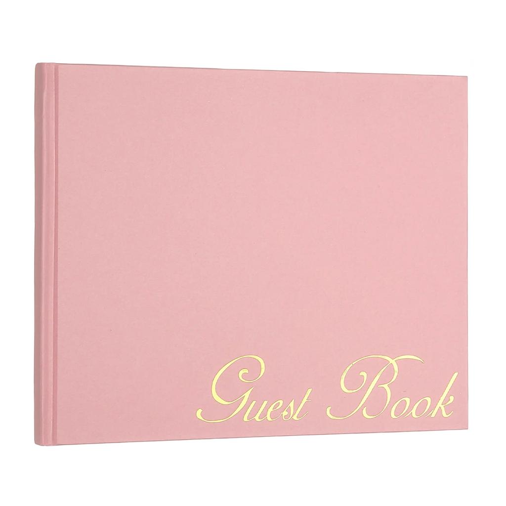 Elegant Guestbook 9x7" Offset Paper Wedding Guest Book Stylish Sign in Book with 50 Blank 120GSM Paper for Receptions Birthdays