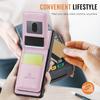 For Google Pixel 10 Pro/Google Pixel 10 Leather Back Cover JEEHOOD J06 Magnetic Phone Case with Card Bag RFID Blocking