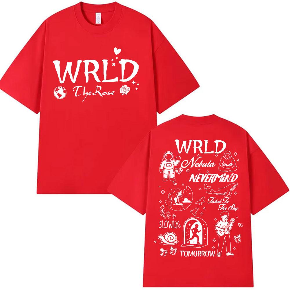 2025 Summer The Rose Once Upon AWRLD World Tour Men Women Hip Hop Kpop Fashion Cotton Short Sleeve Tshirt Harajuku Streetwear