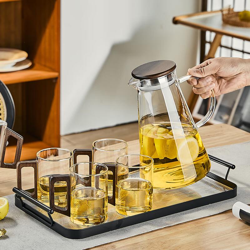 Changqi 9-Piece High Borosilicate Glass Drinkware Set with Kettle and Cups