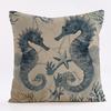 Marine Creature Patterns Throw Pillow Cover with Short Plush Print for Living Room Sofa Decoration Cushion Cover Pillow Covers