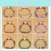 Twelve Constellation Colorful Natural Stone Crystal Beaded Bracelet Gift For Men And Women