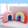 Multicolour Rainbow Plush Pillow Cushion Ideal For Relaxation And Decoration