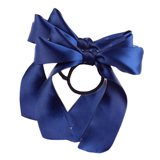 2 Pcs Ribbon Rope Bowknot Hair Ties Elastic Hair Band Girl Hair Accessories