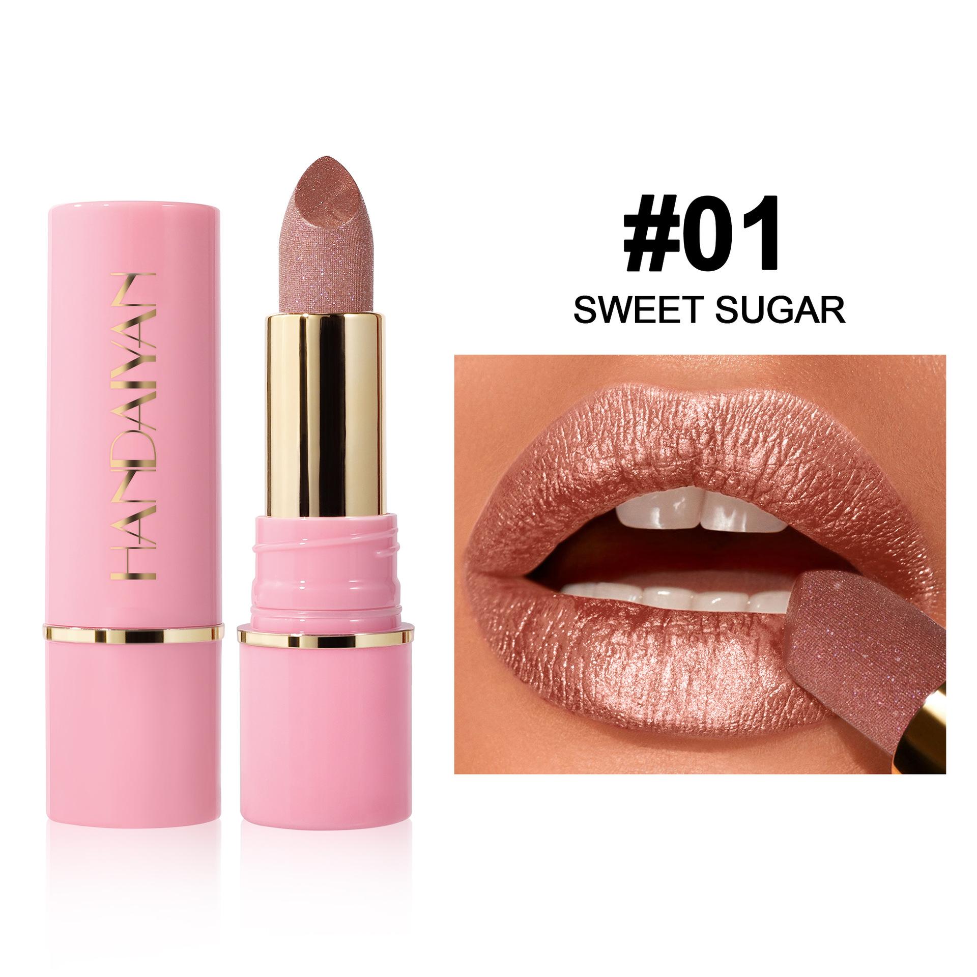 Бриллиантовая Сияющая Перламутровая Помада Взрывная Помада Помада с Блестками Мелкая Сияющая Стойкая Водостойкая Увлажняющая Помада с Блестками