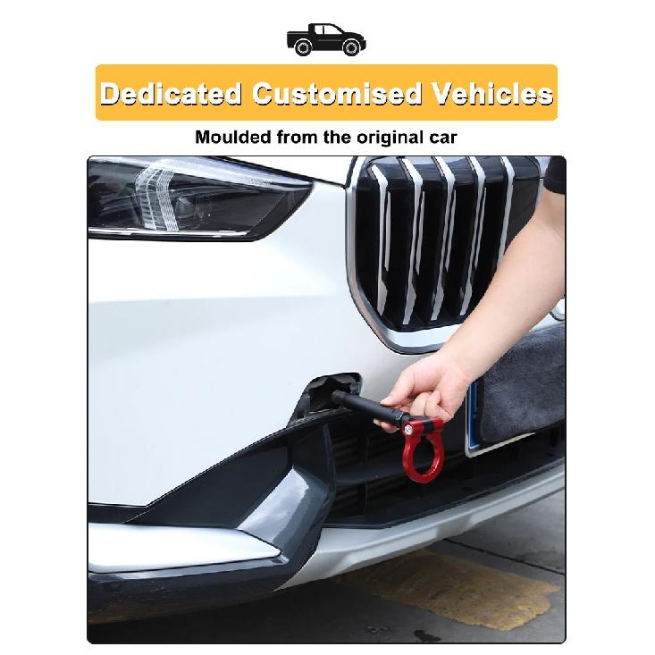 Car Forward Trailer Hook Tow Ring Bumper Tow Hook Trim For BMW X1 U11 2023-2026 Aluminum Alloy Exterior Car Accessories