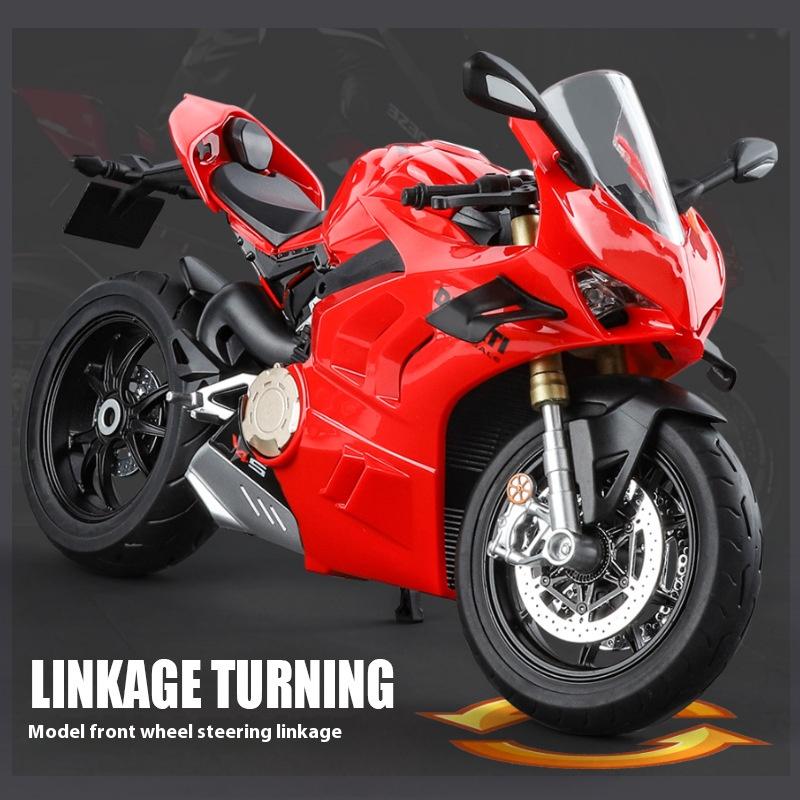 Modellino di Motocicletta in Lega Ducati V4S 1/9, Raffinato Ornamento da Scrivania, Il Miglior Oggetto da Collezione per gli Appassionati di Moto, Regalo di Halloween