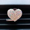 Diamond Rhinestone Peach Heart Car Air Vent Aromatherapy Clip - Love Car Perfume Decoration