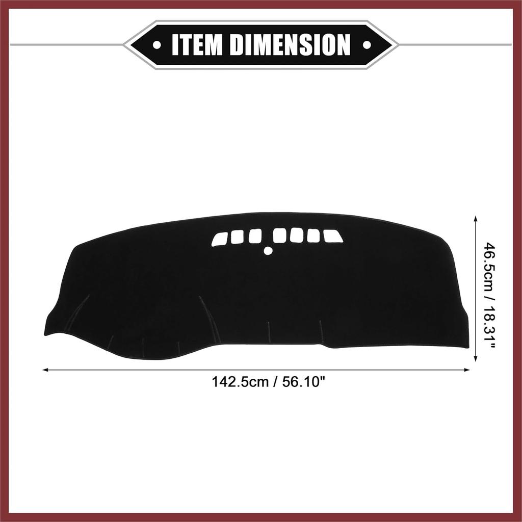 Car Dashboard Cover Mat Compatible for Buick LaCrosse 2005-2008, Protective Polyester Black Center Console Interior Trim Dash Board Mat Replace Parts