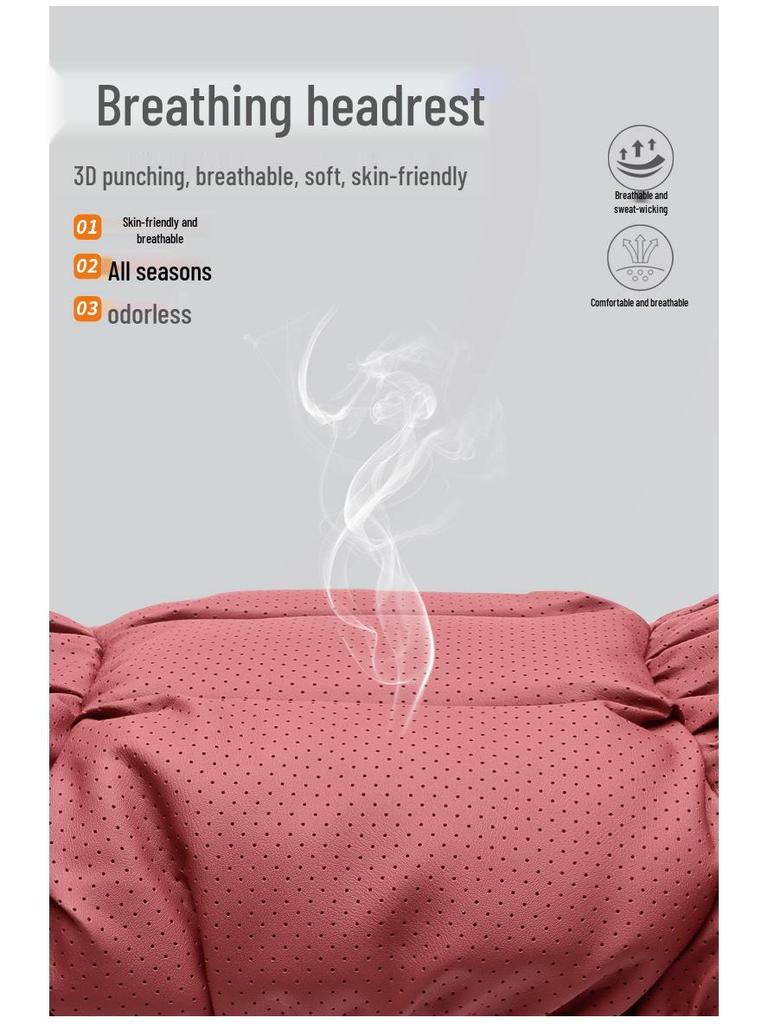 Xingtu Xingji Era ES Red Car Headrest, Lumbar Support, Neck Pillow, and Seat Decor Set