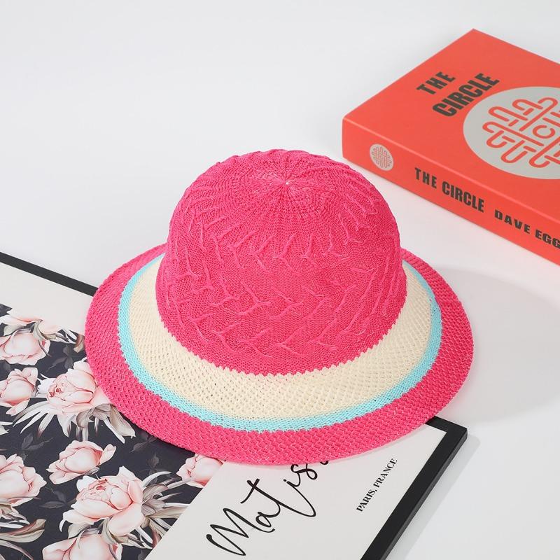 Color baby summer cool hat cute children's big eaves hat summer travel beach sun hat