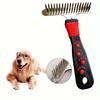 1 pezzo Pettine per Cani, Pettine per Peli Spessi, Pettine per Animali Domestici, Spazzola per Capelli, Pettine a Doppia Fila, Pettine Grande per Peli di Cane, Prodotti per la Rimozione del Pelo di Animali Domestici
