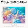 2D Printed Pastel Seashell Beach Studio Backdrop for Photography