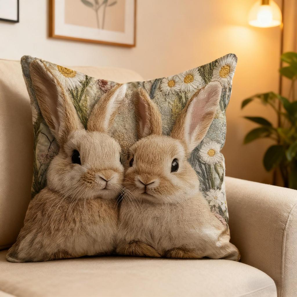 Niedliche Haustier-Serie Kissenbezüge, Heimsofa Imitationsstickerei Plüschkissenbezüge