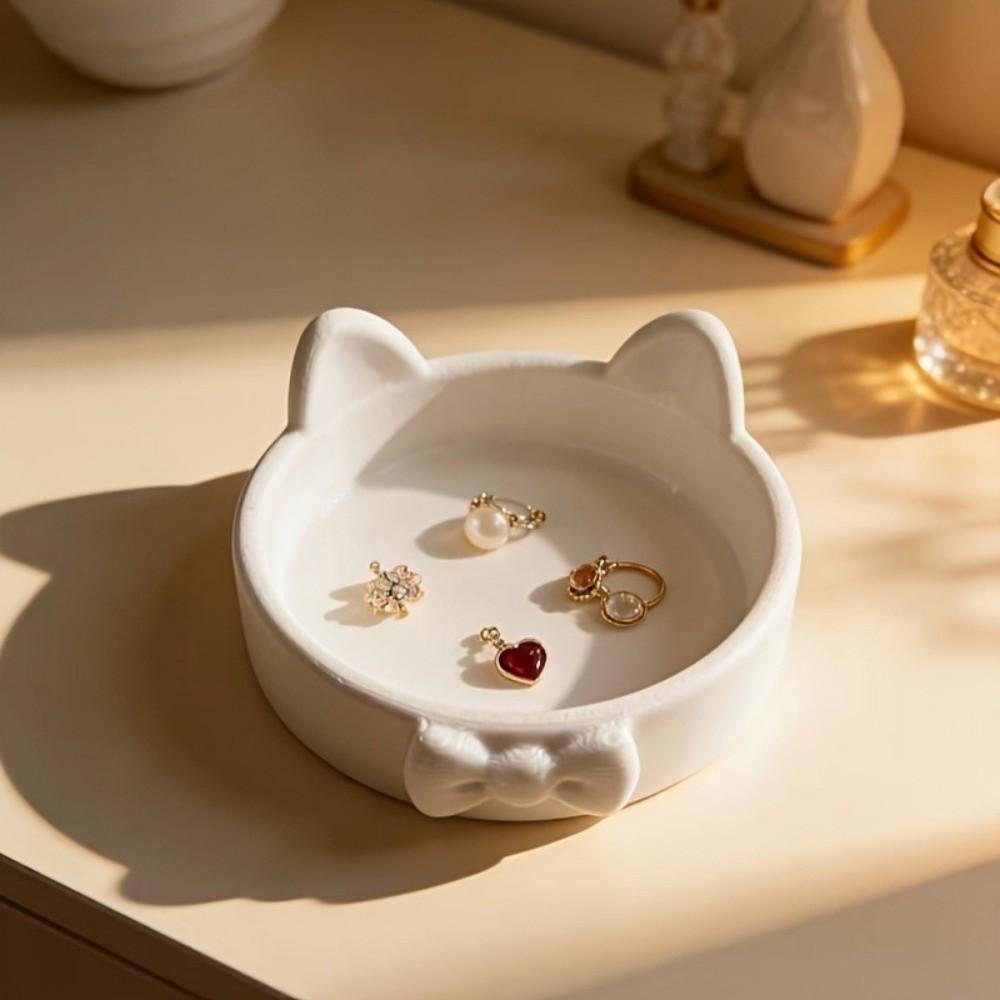 3D Printed Bow Jewelry Plate Cute Jewelry Organizer Holiday Gifts Cat Ear Storage Trays Home Decor