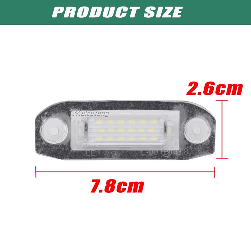 LED License Plate Light For Volvo S80 XC90 S40 V60 XC60 S60 C70 XC70 V70 Car-Styling White Number Plate Tag Lamp Error Free