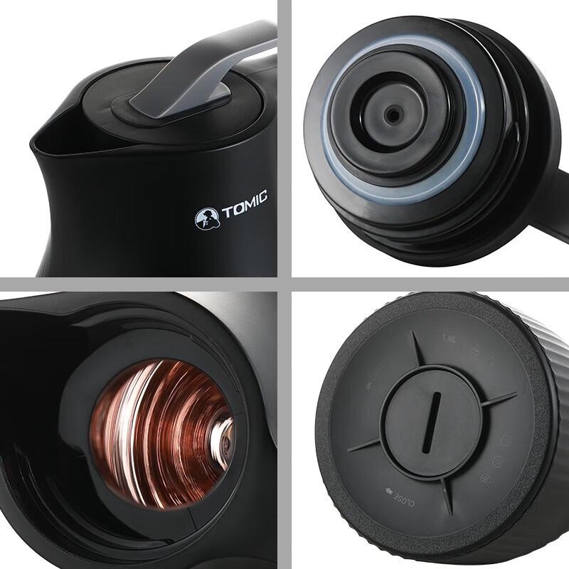 TOMIC 1L Home Vacuum Insulated Glass Liner Thermos