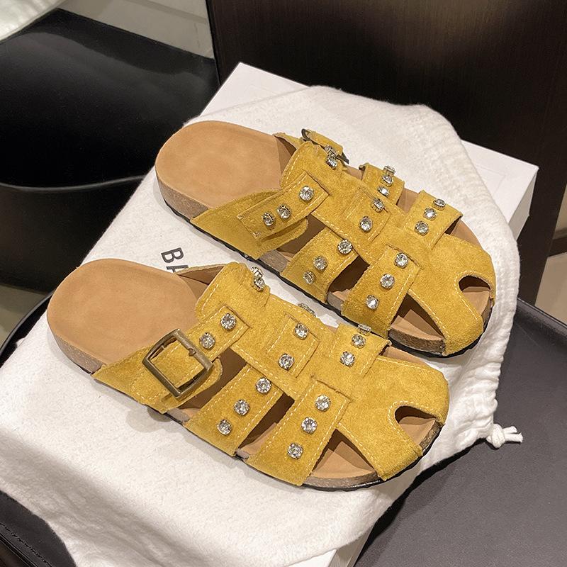 Summer new thick-soled cool slippers women's fashion fish mouth shoes large size beach shoes