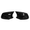 For LHD BMW 5 Series F10 F11 2010-2013 Car Rearview Sticker Side Mirror Cover Wing Cap Exterior Door Case Trim Carbon Black