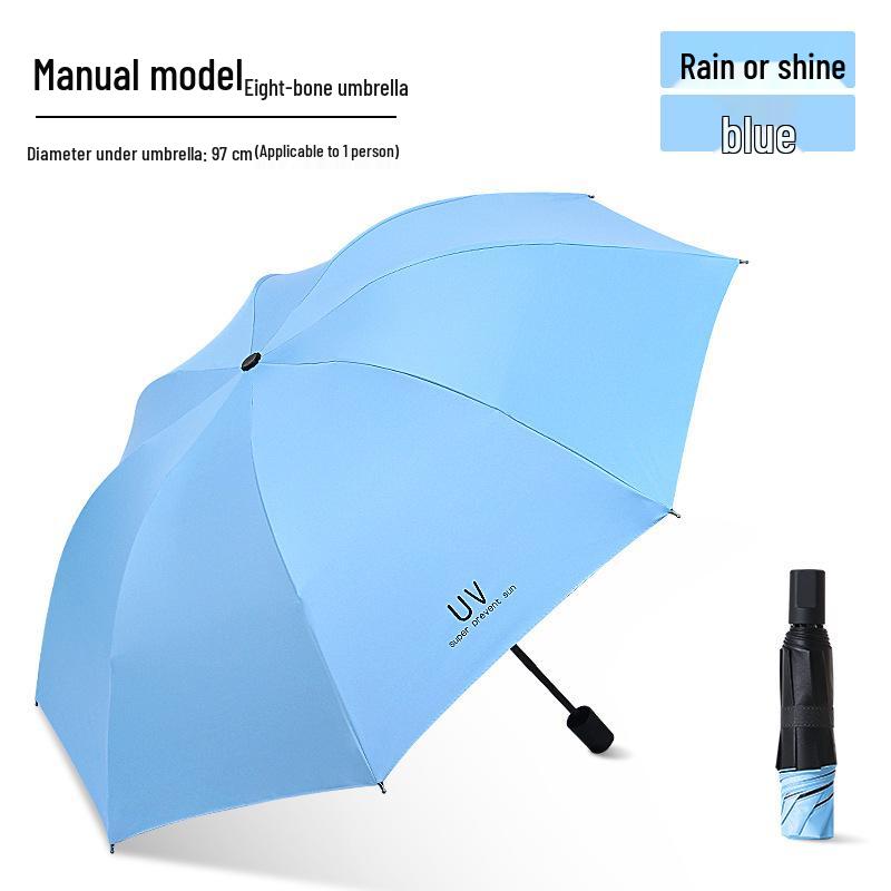 Grand Parapluie à Double Usage: Protection Solaire & Imperméable, Pliage Manuel, pour Femmes - Livraison Gratuite