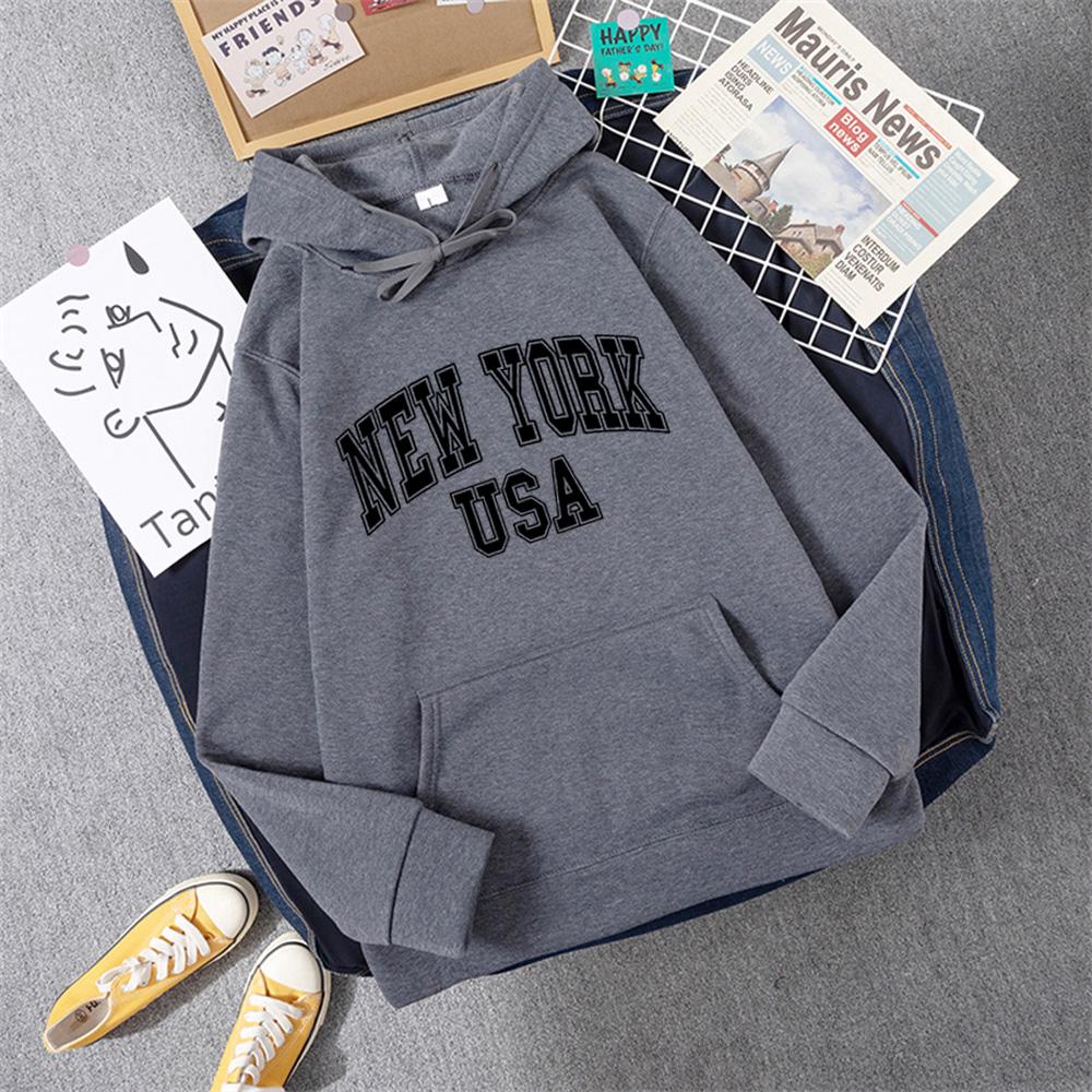 NEW YORK SUA femei Hoody Street Casual Loose hanorac toamna fleece cu glugă hip hop o-neck îmbrăcăminte feminină