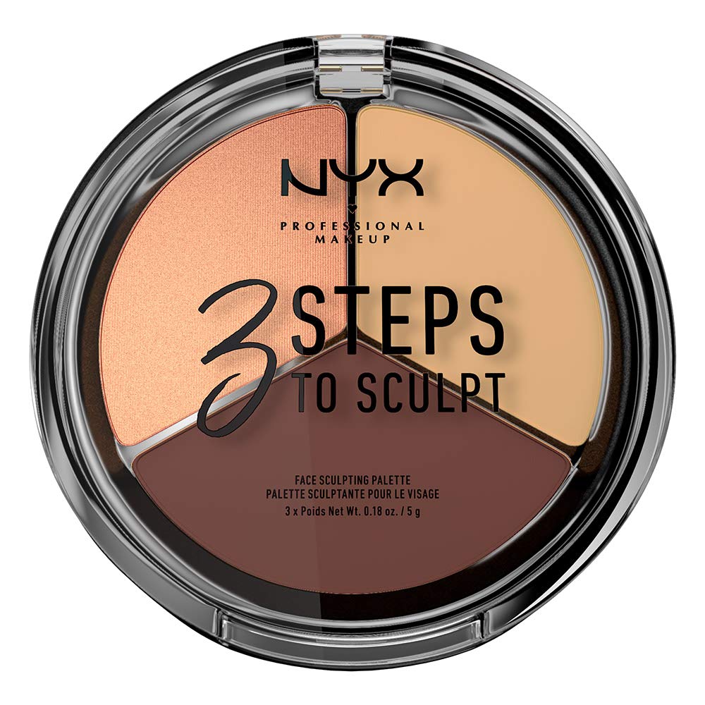 NYX Professional Makeup 3 Steps to Sculpt Face Sculpting Palette 03 Color Medium