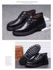 Warm Non-Slip Men's High-Top Cotton Leather Shoes for Winter