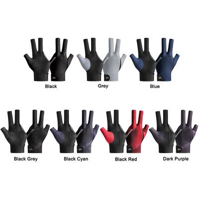 Open Finger Billiard Pool Gloves Adjustable Sticker Polyester Snooker Pool Gloves Smooth Soft Portable Reusable Amateur Training