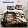 American rapper Pattern Bedding Quilt Set Quilt Cover Pillowcase Home Decoration Birthday Gift (1 * duvet cover + 2 * pillowcase, without core)