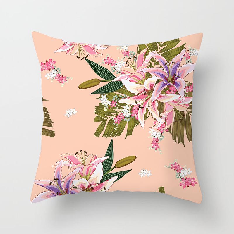 Home Supplies Cute Pastoral Cactus Print Pillow Cover Sofa Cushion Cover