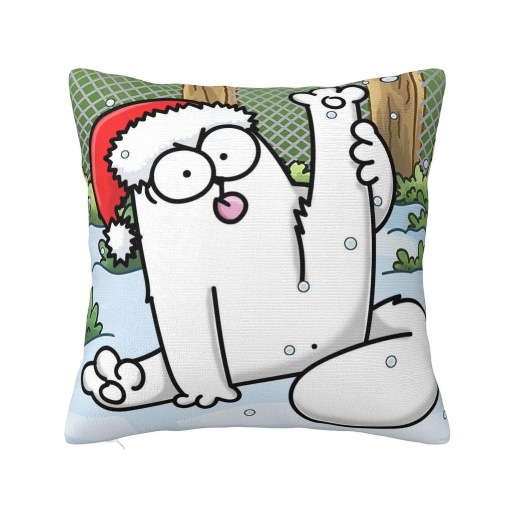 Home Decoration Simons Cartoon Cat Cats Pillowcases Stuff Pillow Covers Zippered Multi-Size