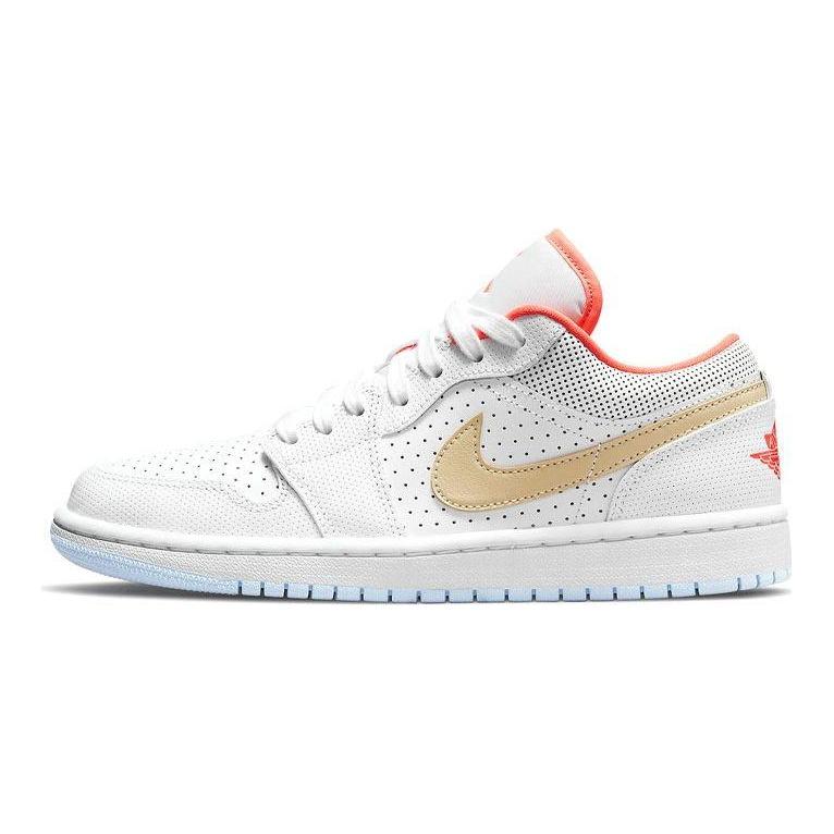 Air Jordan 1 Low SE White Sesame Women Sneakers Flash-Crimson Psychic-Blue DC9509-100