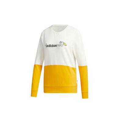adidas Neo X Gudetama Kollaboration Sportlicher Rundhals-Pullover American Vintage Sweatshirt Damen Sweatshirt Han-Yu-Weiß GL7243
