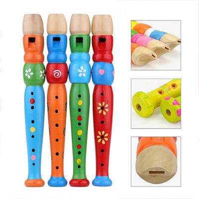 2 ks 6-otvorová dřevěná flétna barevné dětské vzdělávací hudební hračky dětský hudební nástroj trubka buglet houkačka TMZ