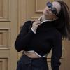 Maglione Casual Irregolare a Collo Alto da Donna per Autunno e Inverno