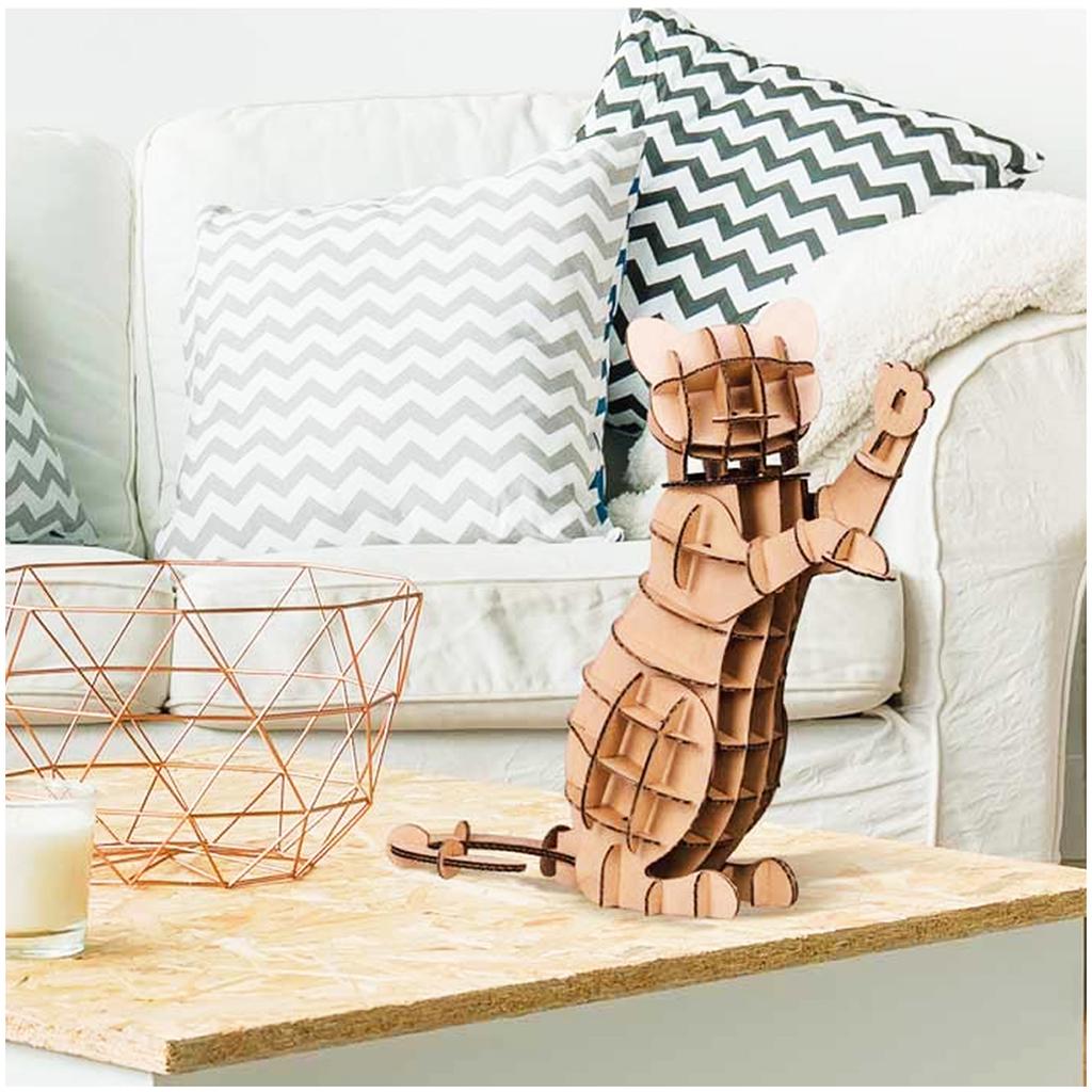 Les Trésors De Lily [Q9218] - Figurine carton 3D 'Chat'- planches 30x30. 5 cm