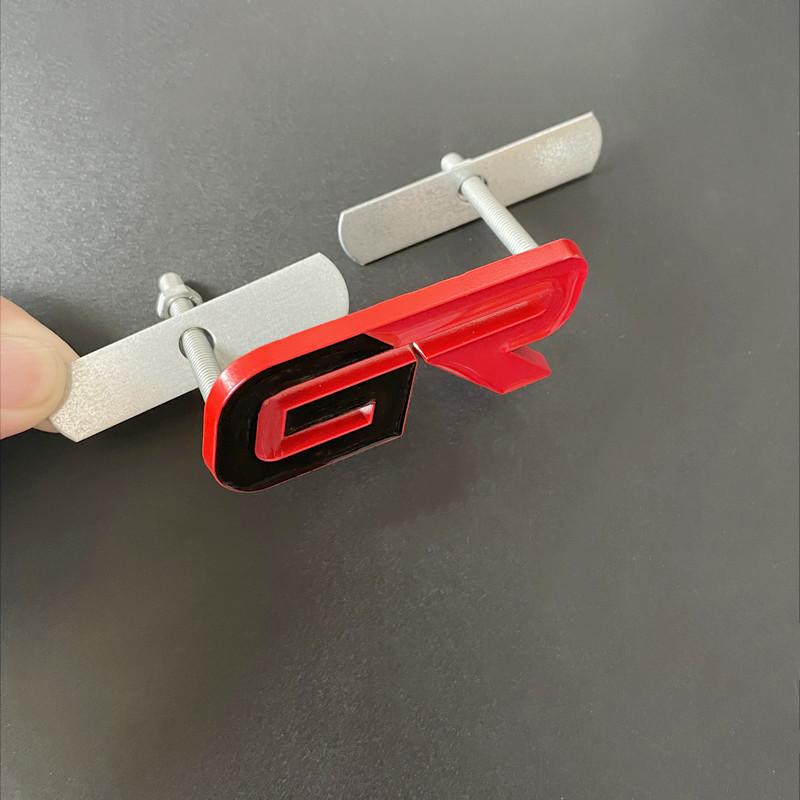 3D Metal Black Red Logo GR Emblem Letters Car Front Grill Badge For Toyota Hilux CHR Corolla Yaris GR Sticker Accessories OO4